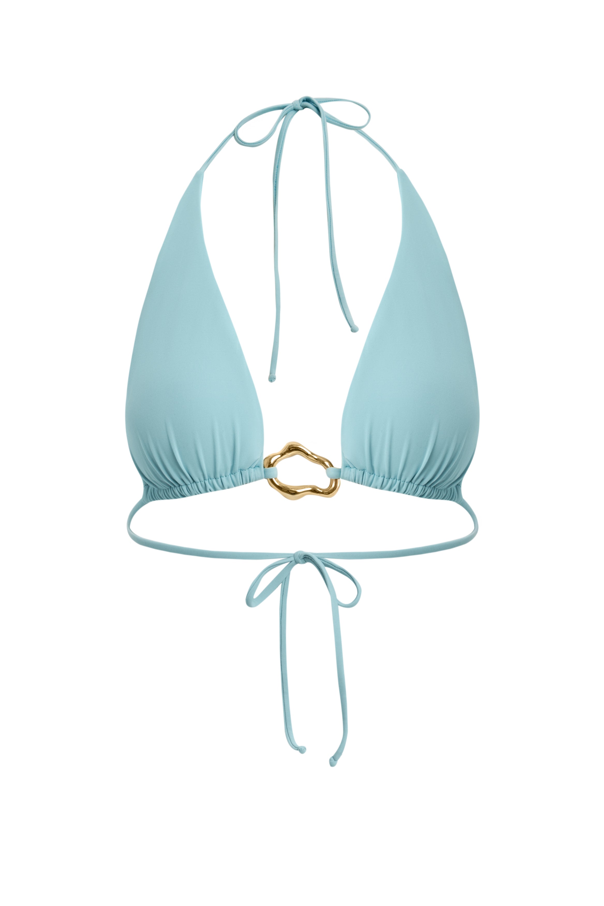 Bikini Blue Gold Details - Top