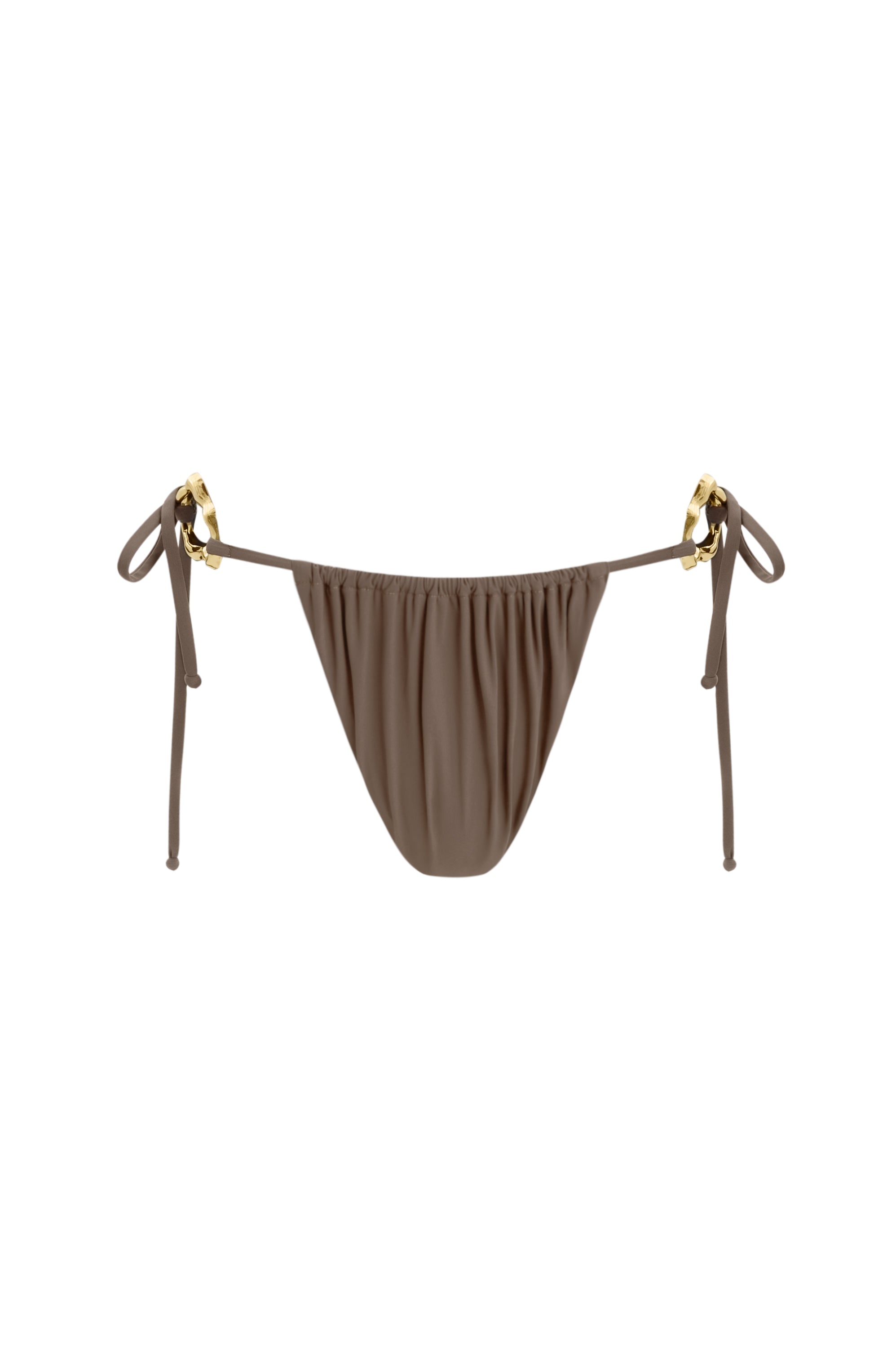 Bikini Brown Gold Details - Bottom